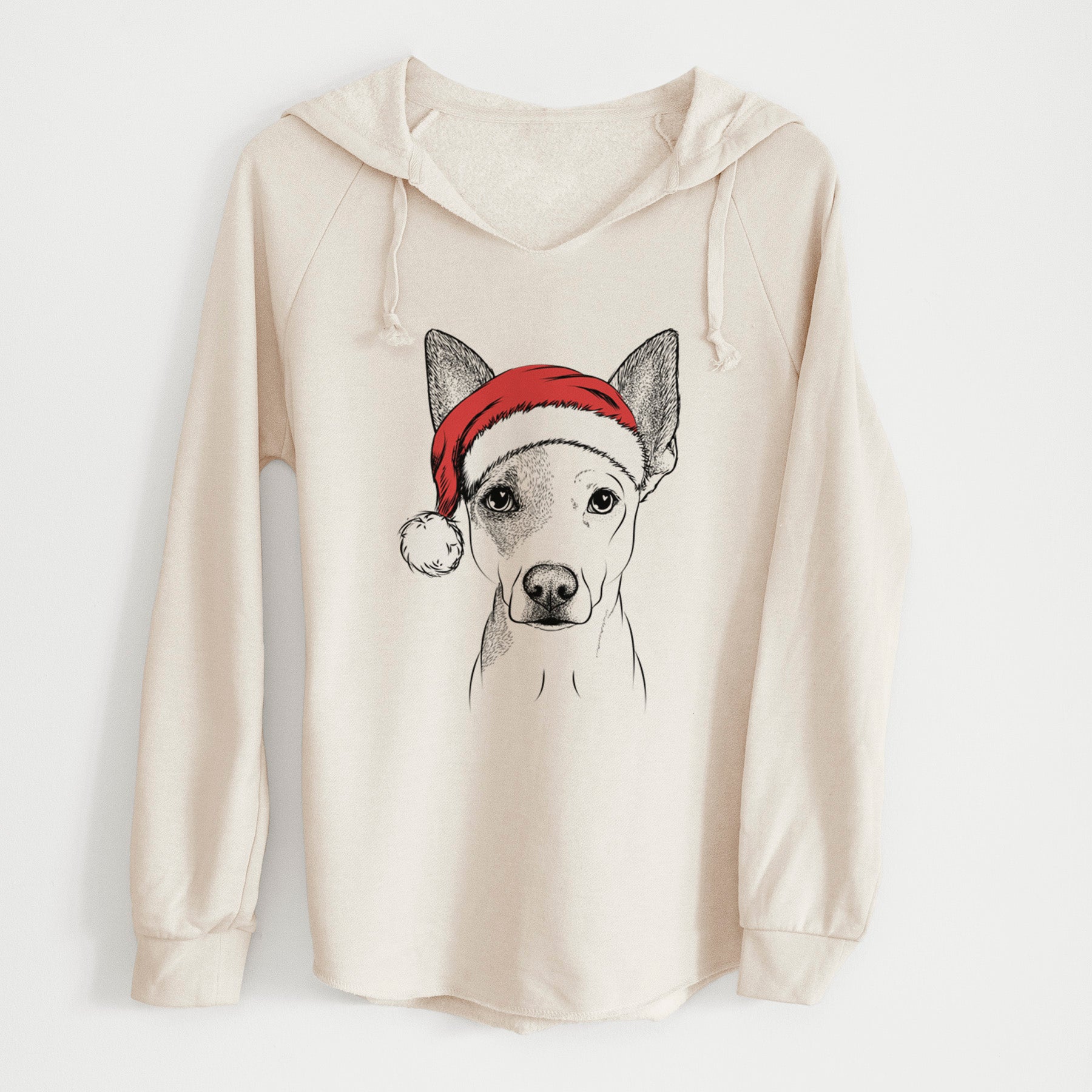Santa Roo the Mixed Breed - Cali Wave Hooded Sweatshirt