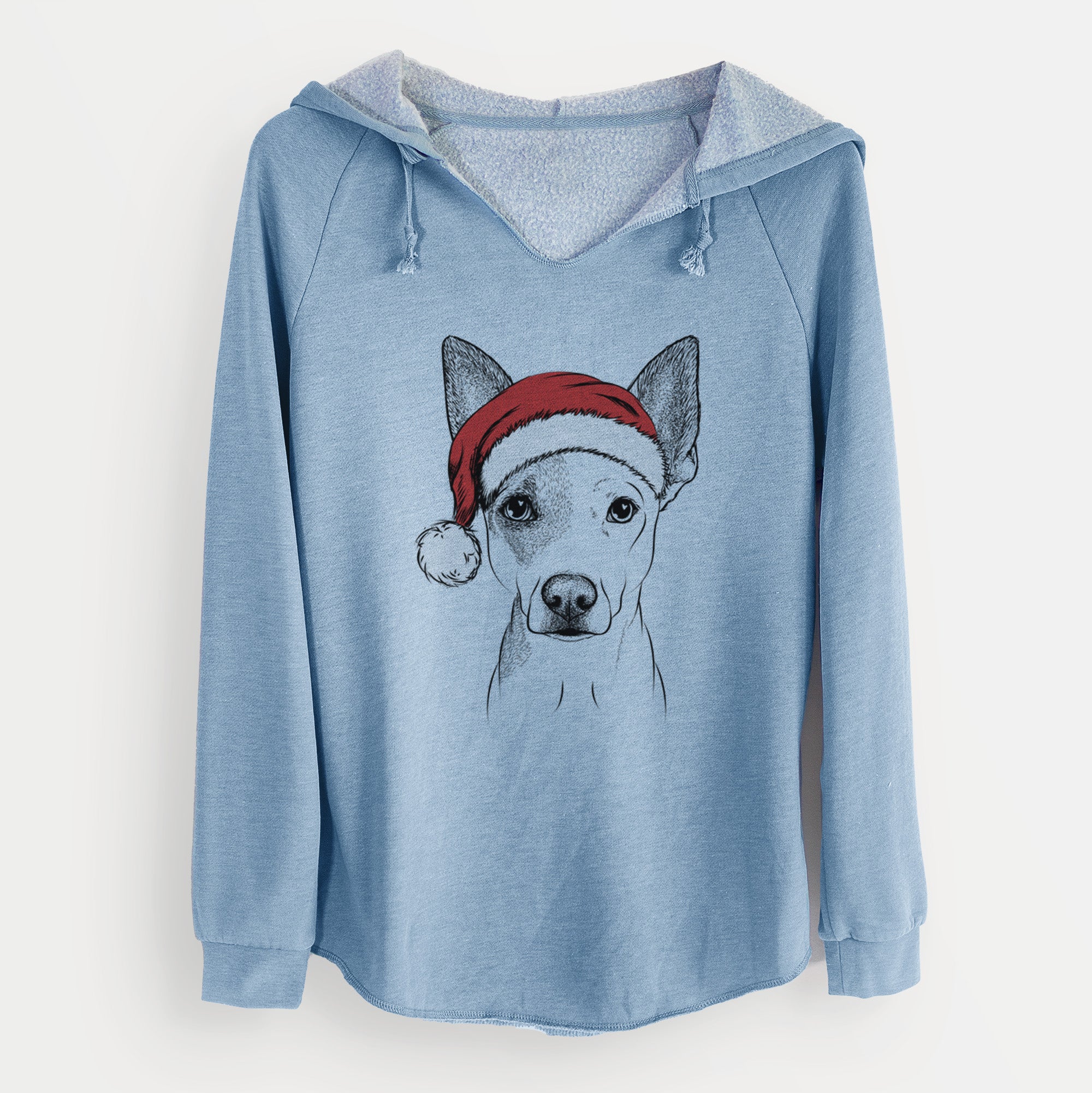 Santa Roo the Mixed Breed - Cali Wave Hooded Sweatshirt