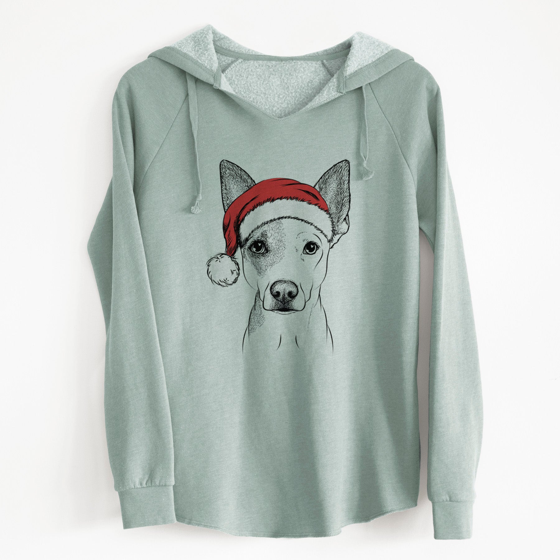 Santa Roo the Mixed Breed - Cali Wave Hooded Sweatshirt