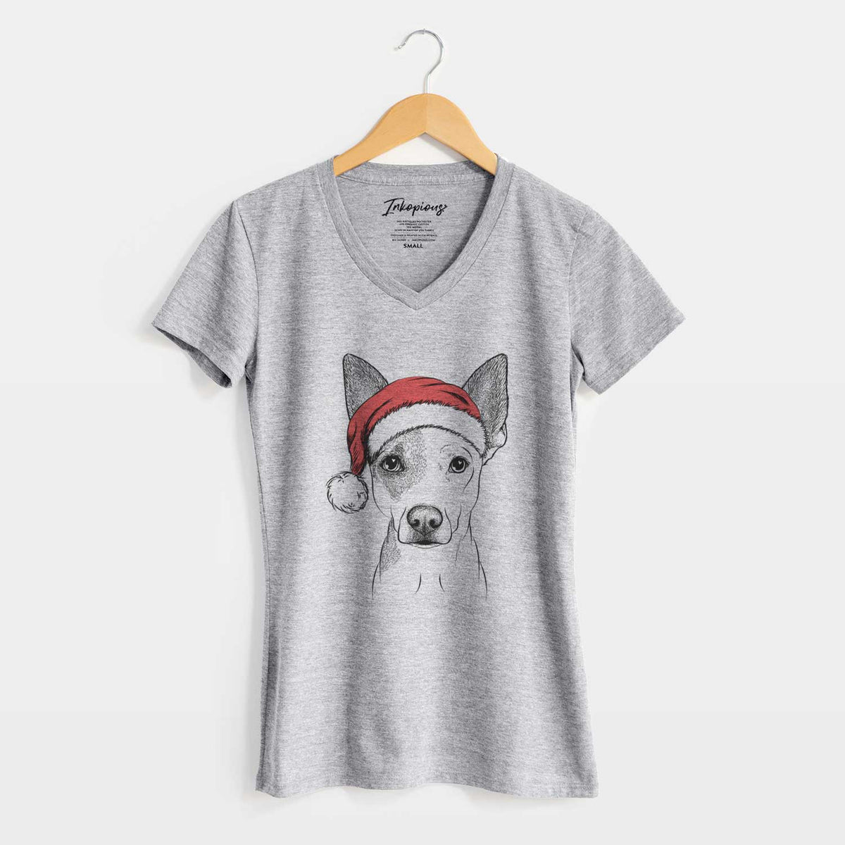 Santa Roo the Mixed Breed - Women's V-neck Shirt