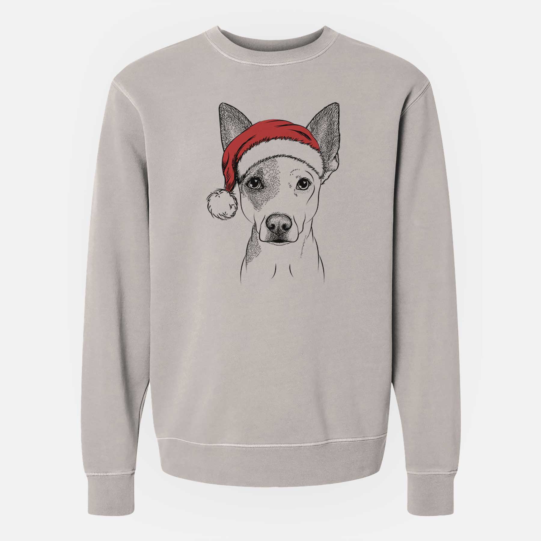 Santa Roo the Mixed Breed - Unisex Pigment Dyed Crew Sweatshirt