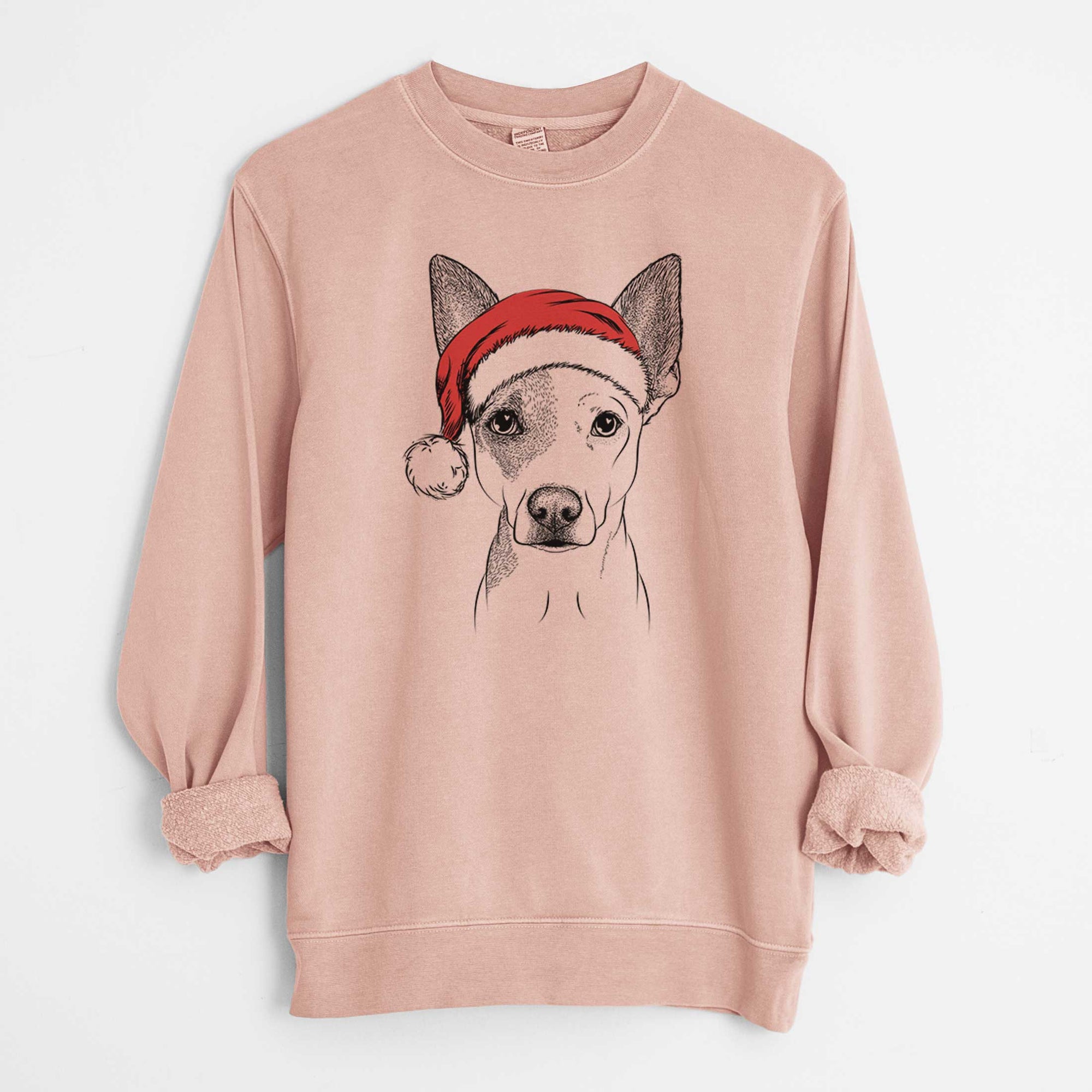 Santa Roo the Mixed Breed - Unisex Pigment Dyed Crew Sweatshirt