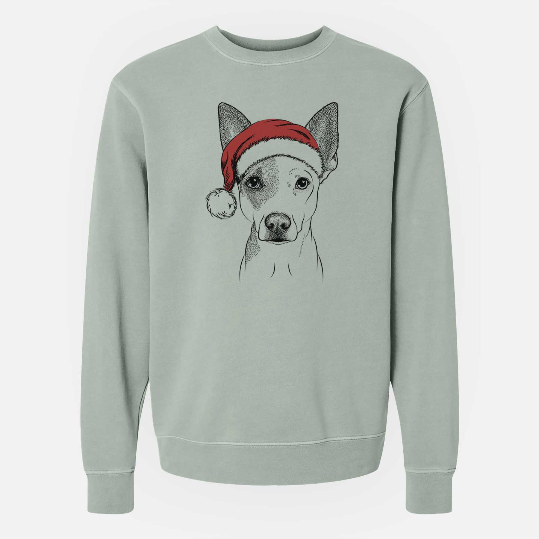 Santa Roo the Mixed Breed - Unisex Pigment Dyed Crew Sweatshirt