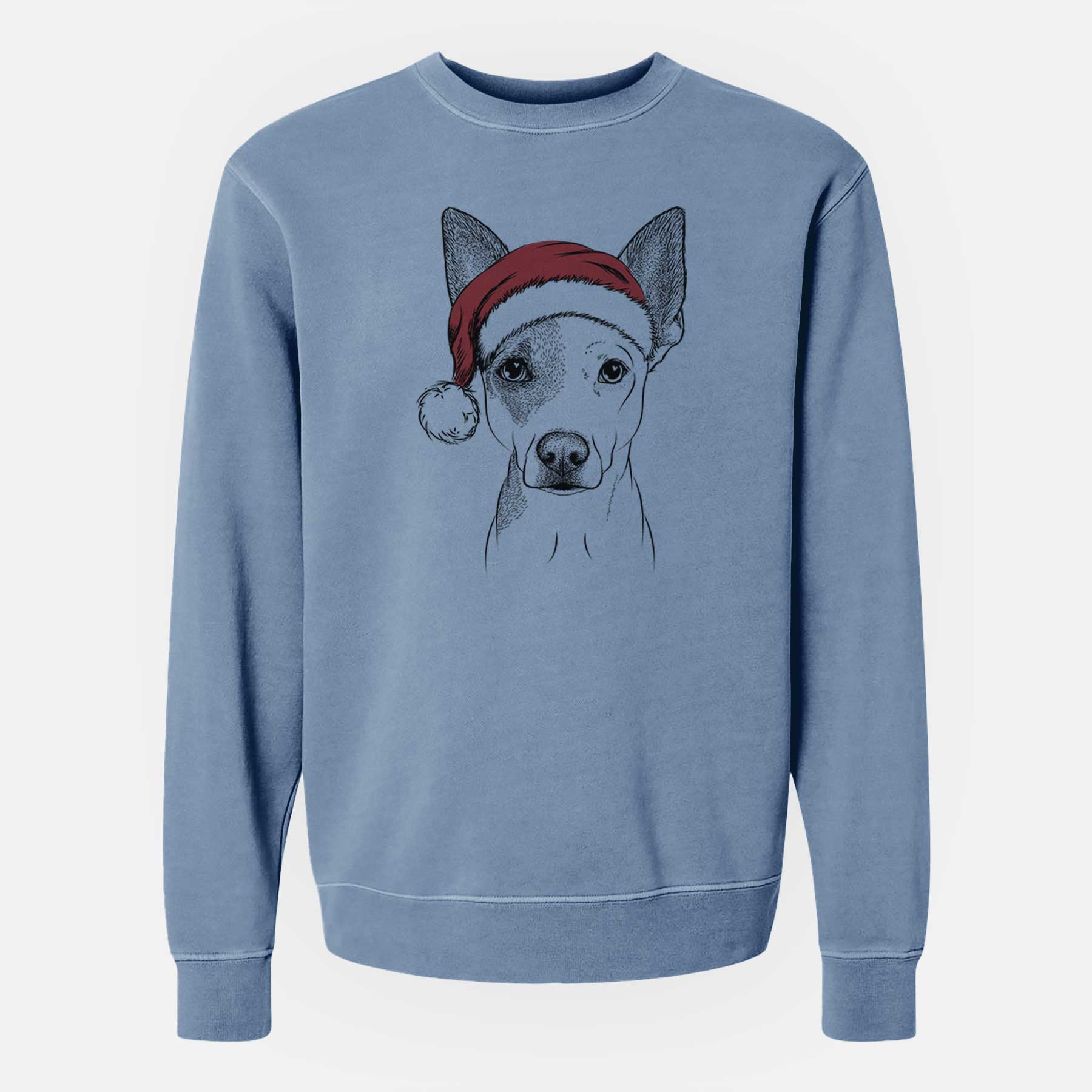Santa Roo the Mixed Breed - Unisex Pigment Dyed Crew Sweatshirt