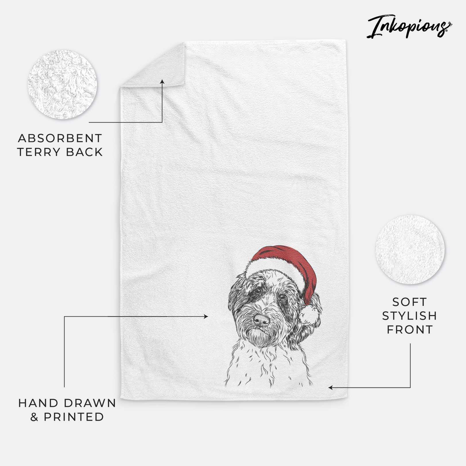 Rooney the Aussiedoodle Decorative Hand Towel