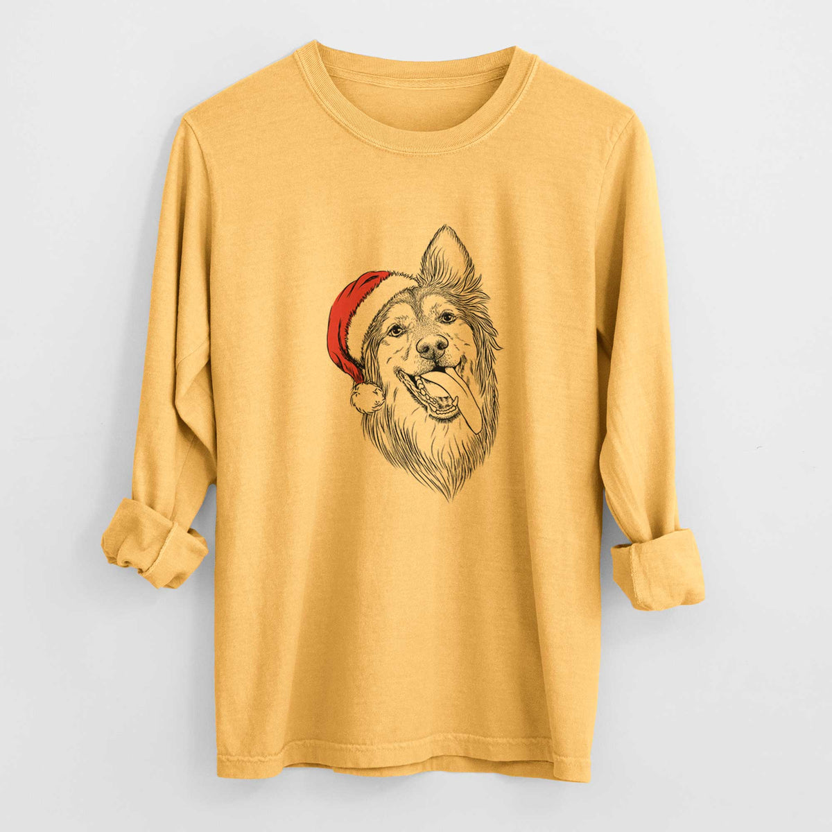 Santa Rosalie the German Shepherd Mix - Heavyweight 100% Cotton Long Sleeve