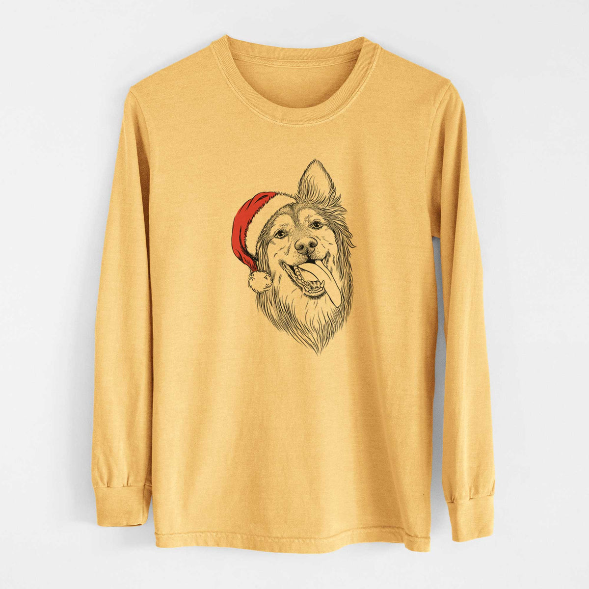 Santa Rosalie the German Shepherd Mix - Heavyweight 100% Cotton Long Sleeve