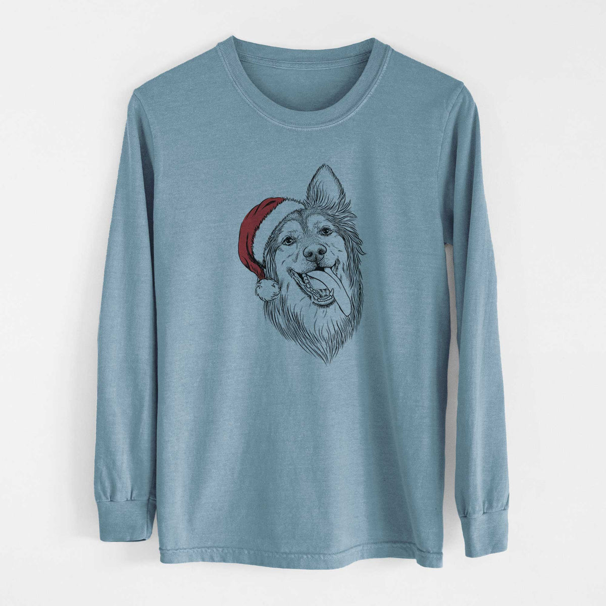 Santa Rosalie the German Shepherd Mix - Heavyweight 100% Cotton Long Sleeve