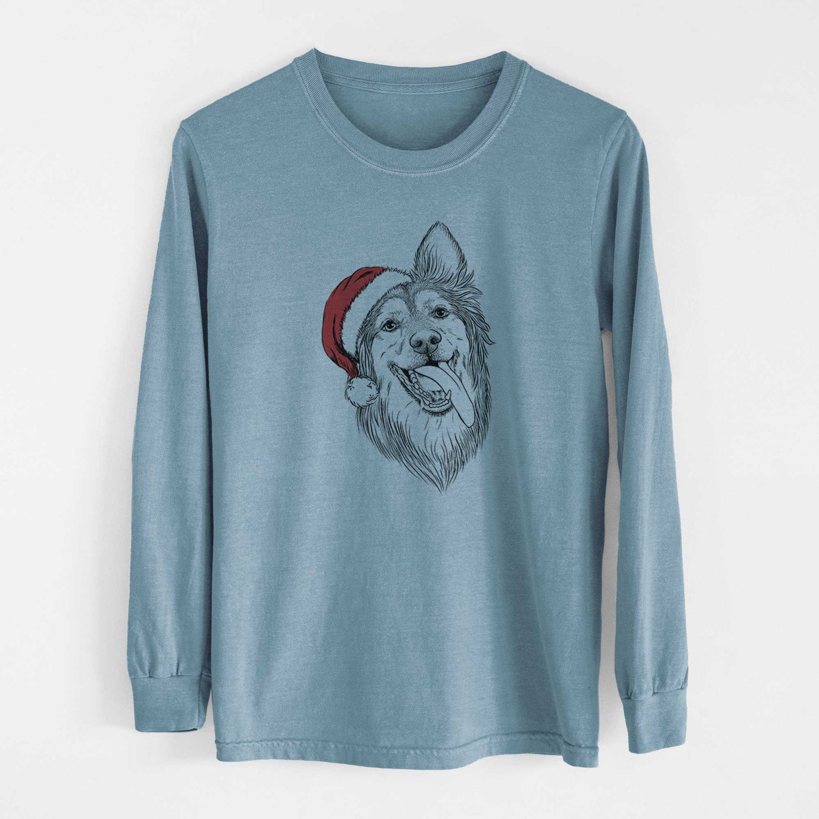 Santa Rosalie the German Shepherd Mix - Heavyweight 100% Cotton Long Sleeve