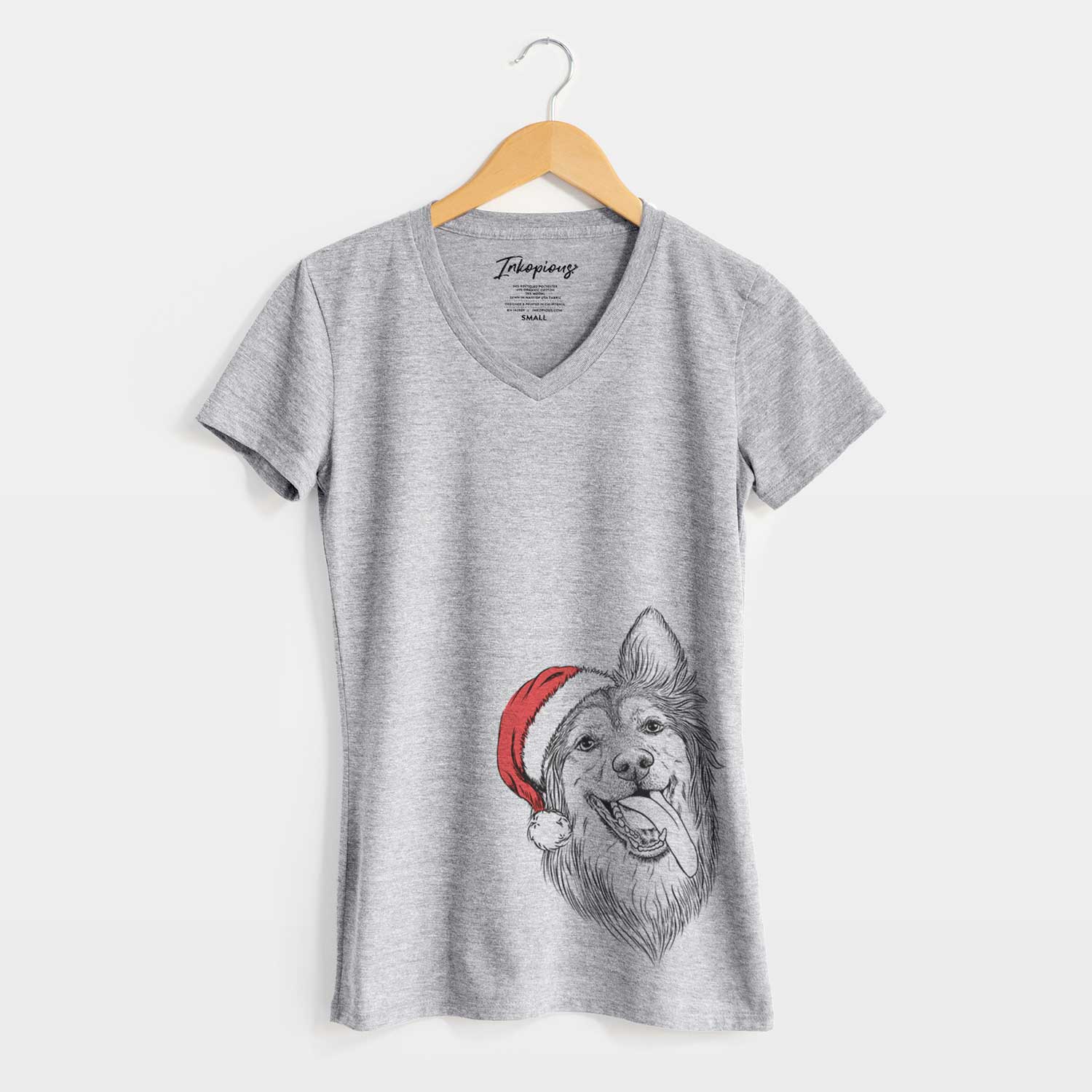 Santa Rosalie the German Shepherd Mix - Women's V-neck Shirt