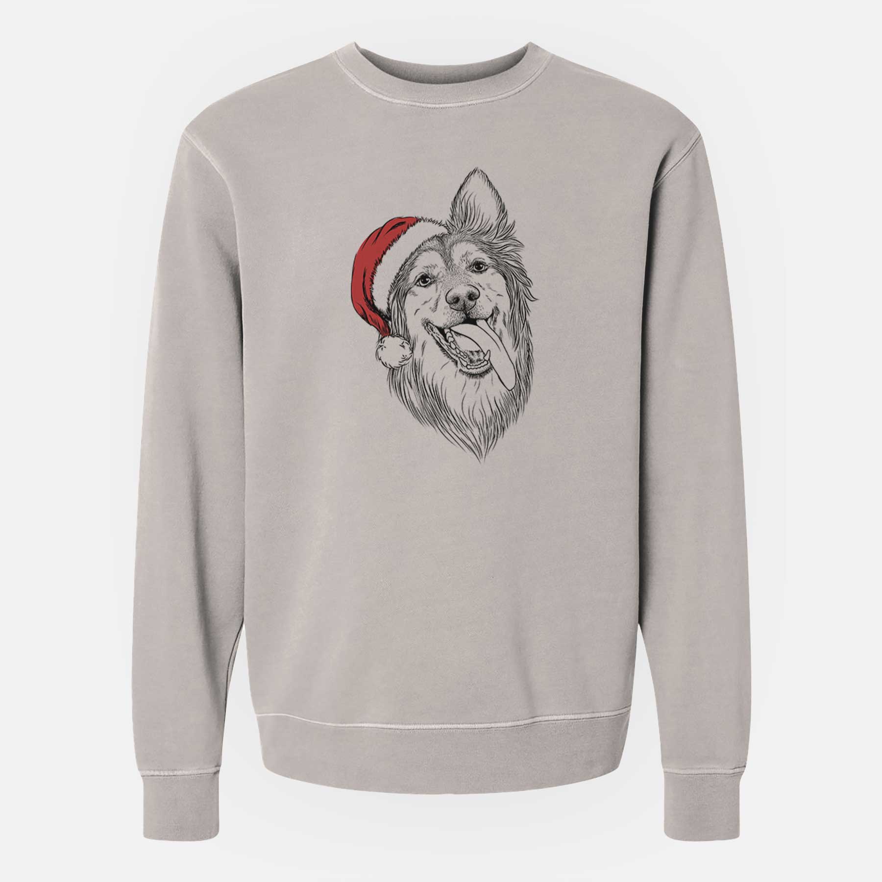 Santa Rosalie the German Shepherd Mix - Unisex Pigment Dyed Crew Sweatshirt