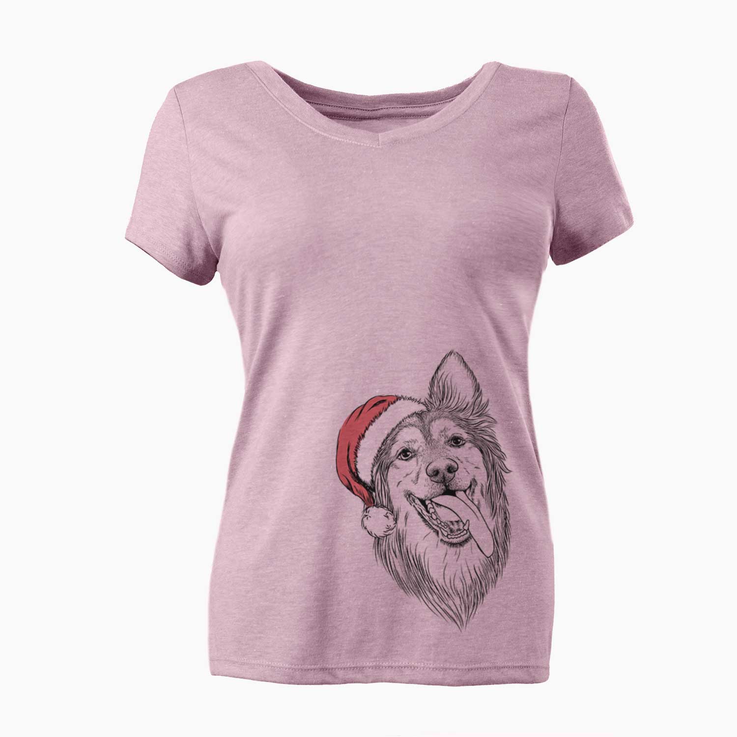 Santa Rosalie the German Shepherd Mix - Women's V-neck Shirt