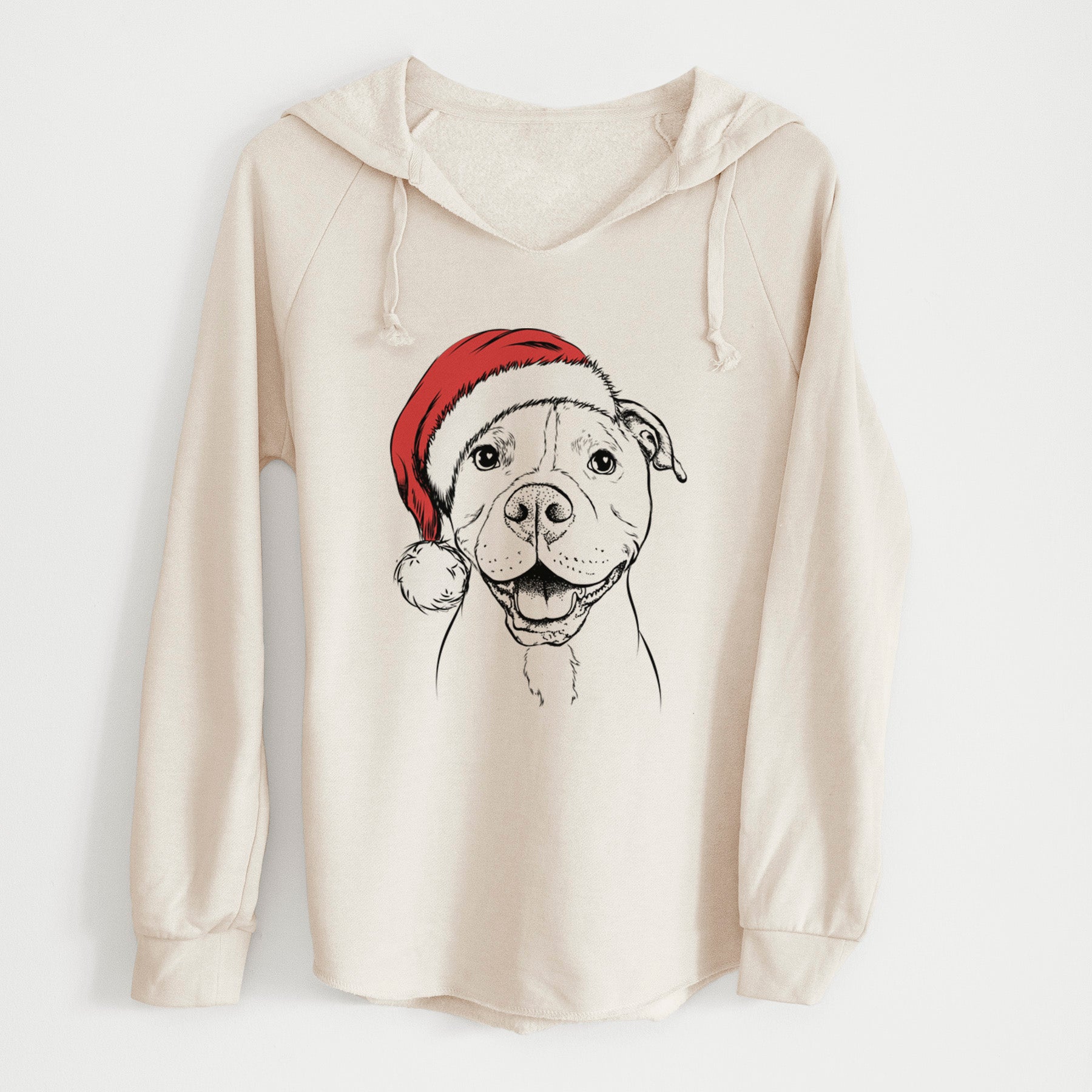 Santa Roscoe the Pitbull - Cali Wave Hooded Sweatshirt