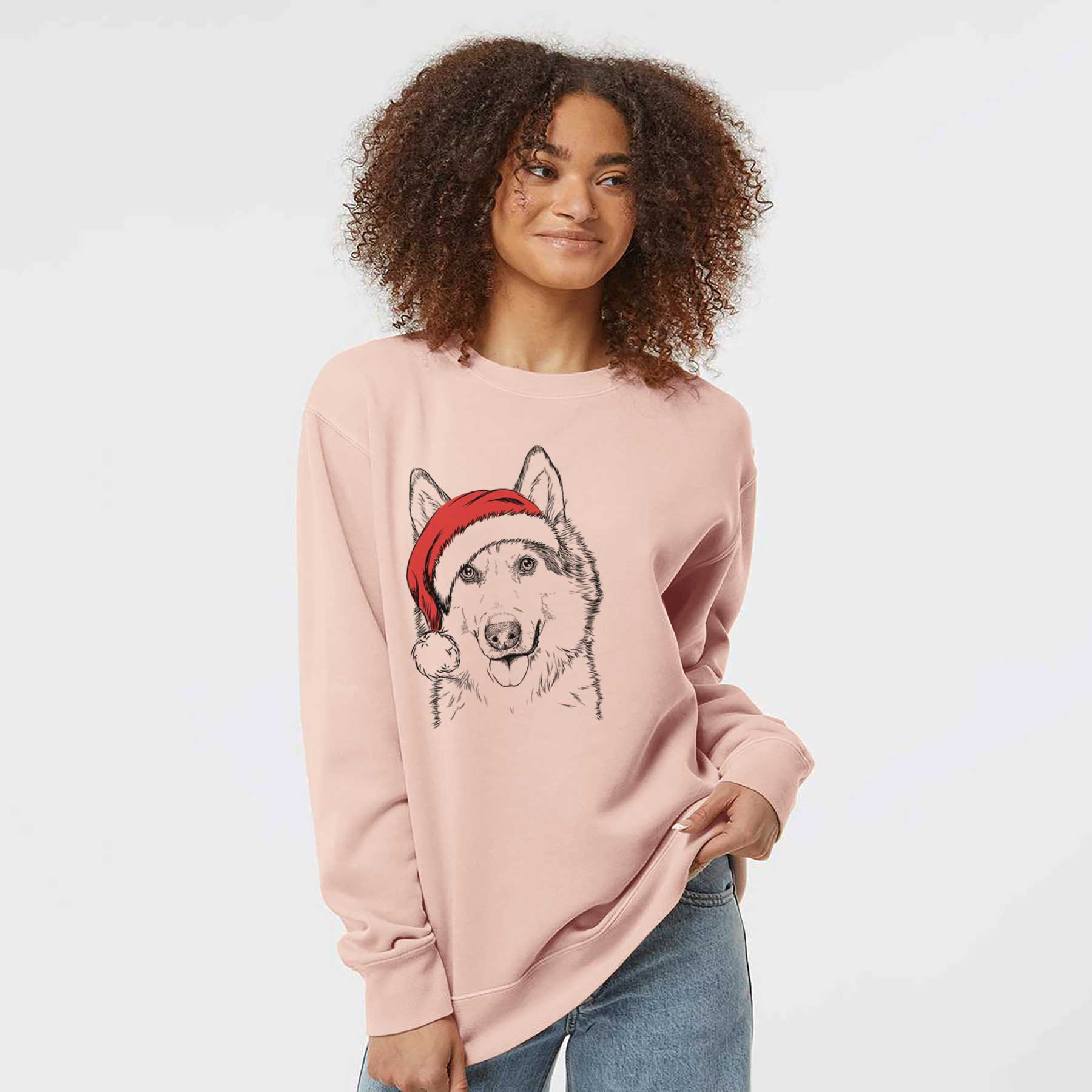 Santa Roshi the Mixed Breed - Unisex Pigment Dyed Crew Sweatshirt