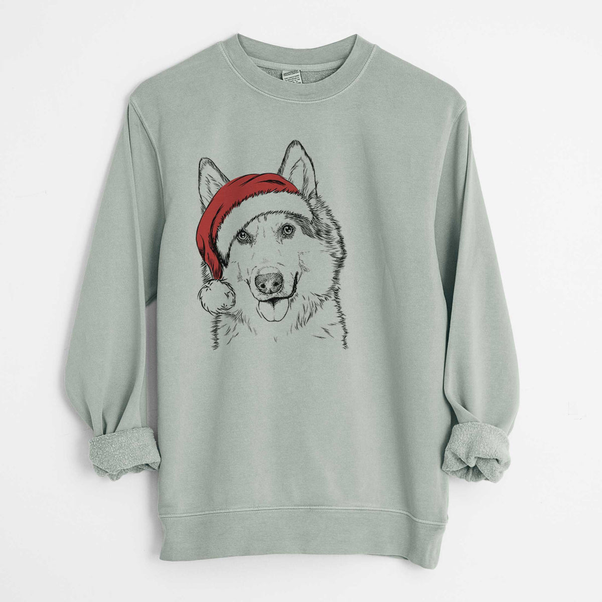 Santa Roshi the Mixed Breed - Unisex Pigment Dyed Crew Sweatshirt