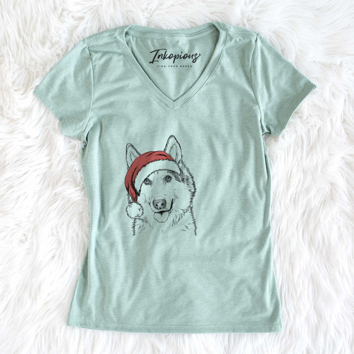 Santa Roshi the Mixed Breed - Women's V-neck Shirt