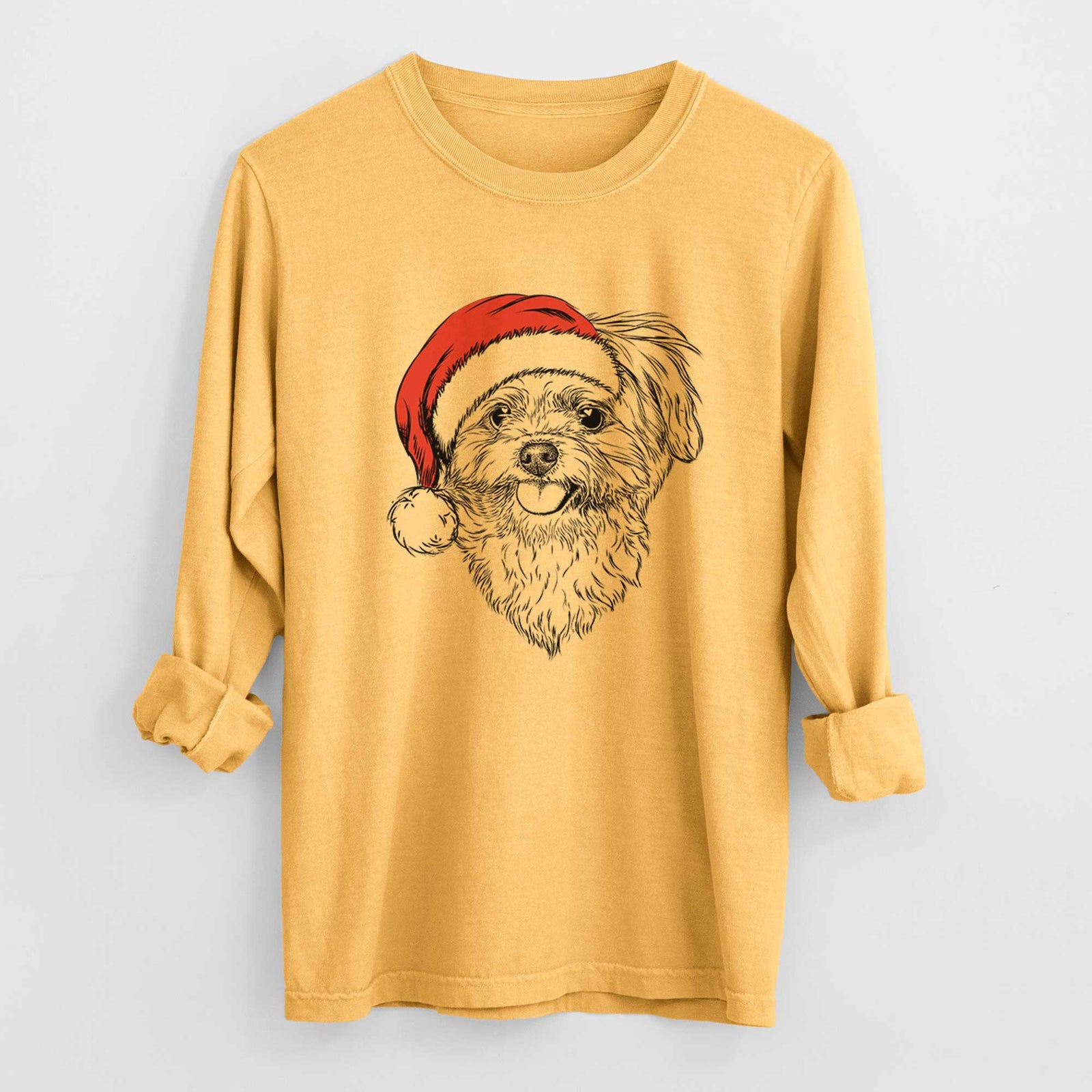 Santa Rosie the Maltipoo - Heavyweight 100% Cotton Long Sleeve