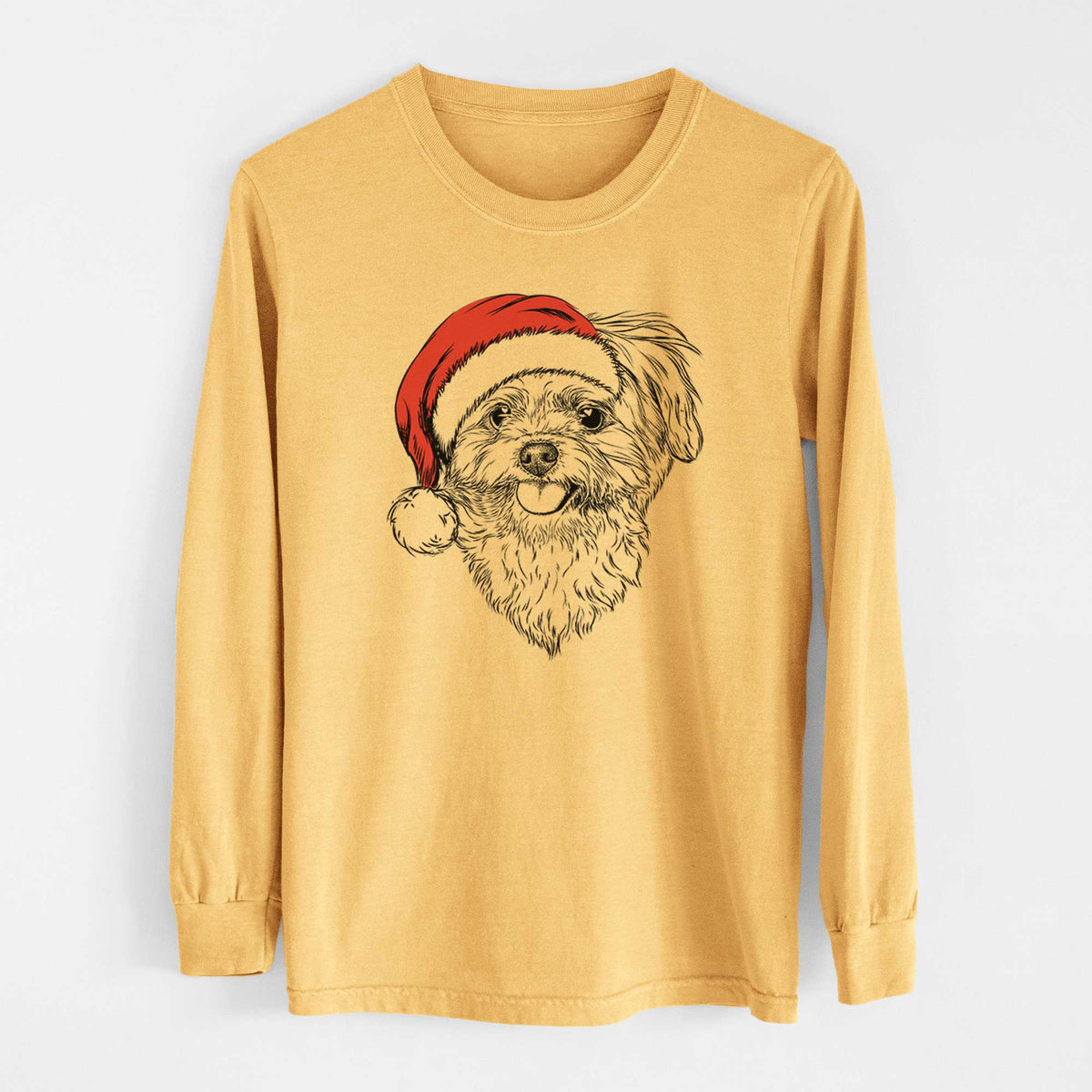 Santa Rosie the Maltipoo - Heavyweight 100% Cotton Long Sleeve