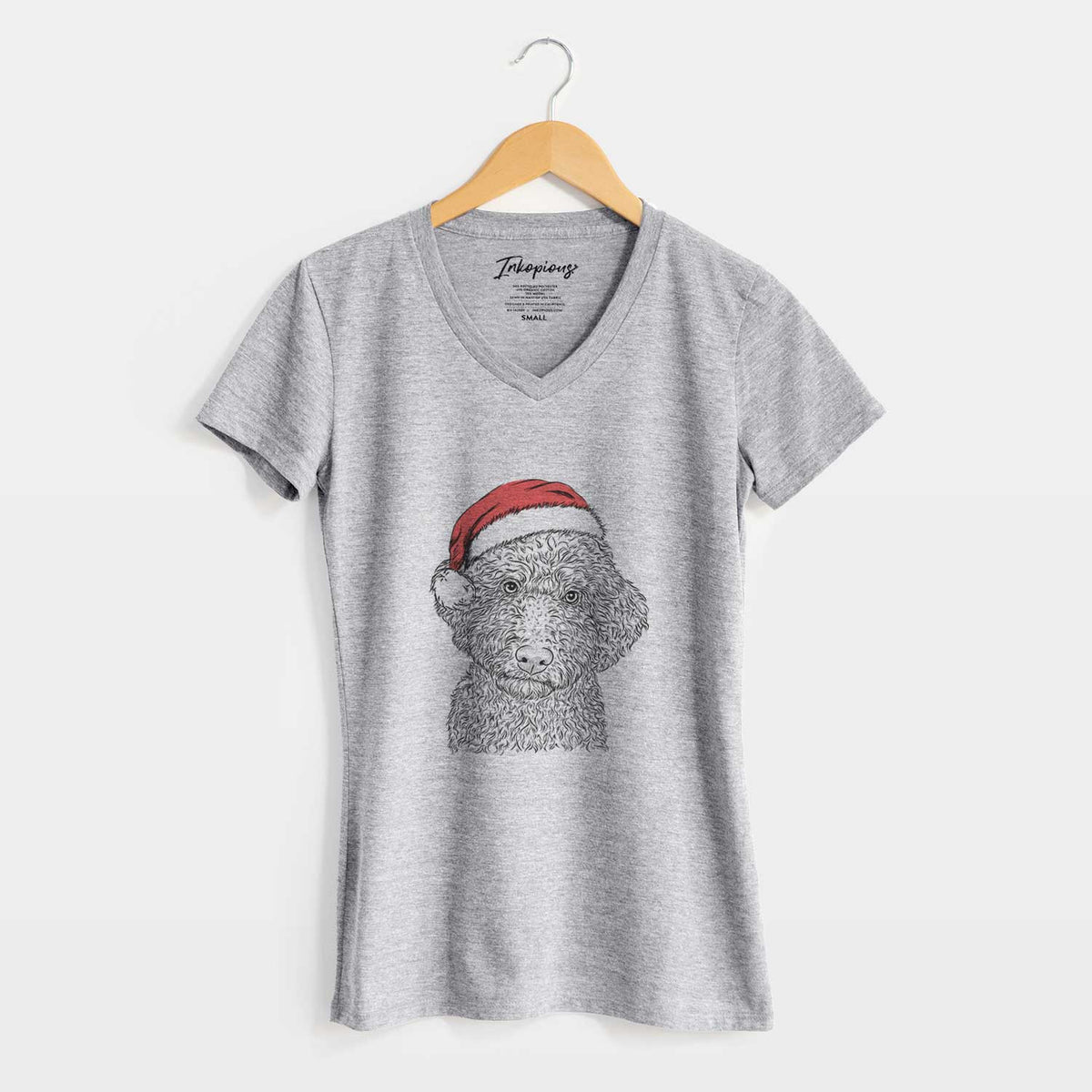 Santa Ross the Lagotto Romagnolo - Women's V-neck Shirt