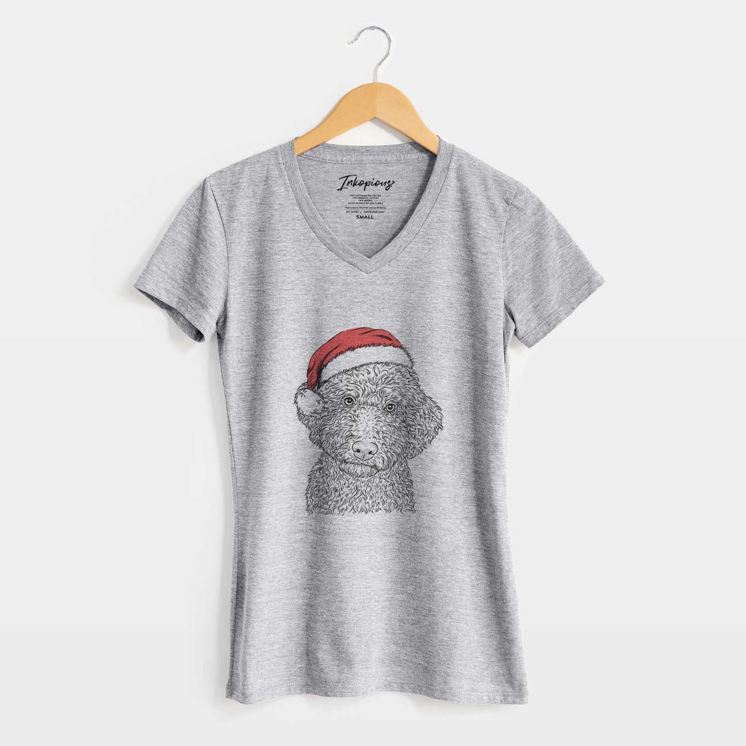 Santa Ross the Lagotto Romagnolo - Women's V-neck Shirt