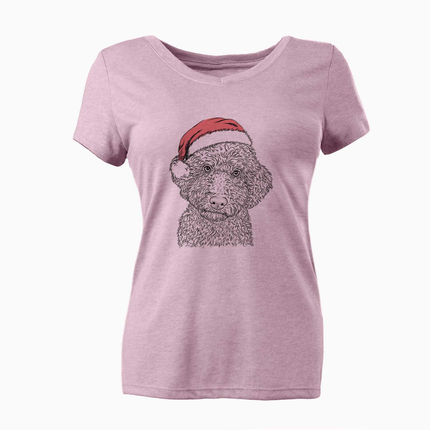 Santa Ross the Lagotto Romagnolo - Women's V-neck Shirt