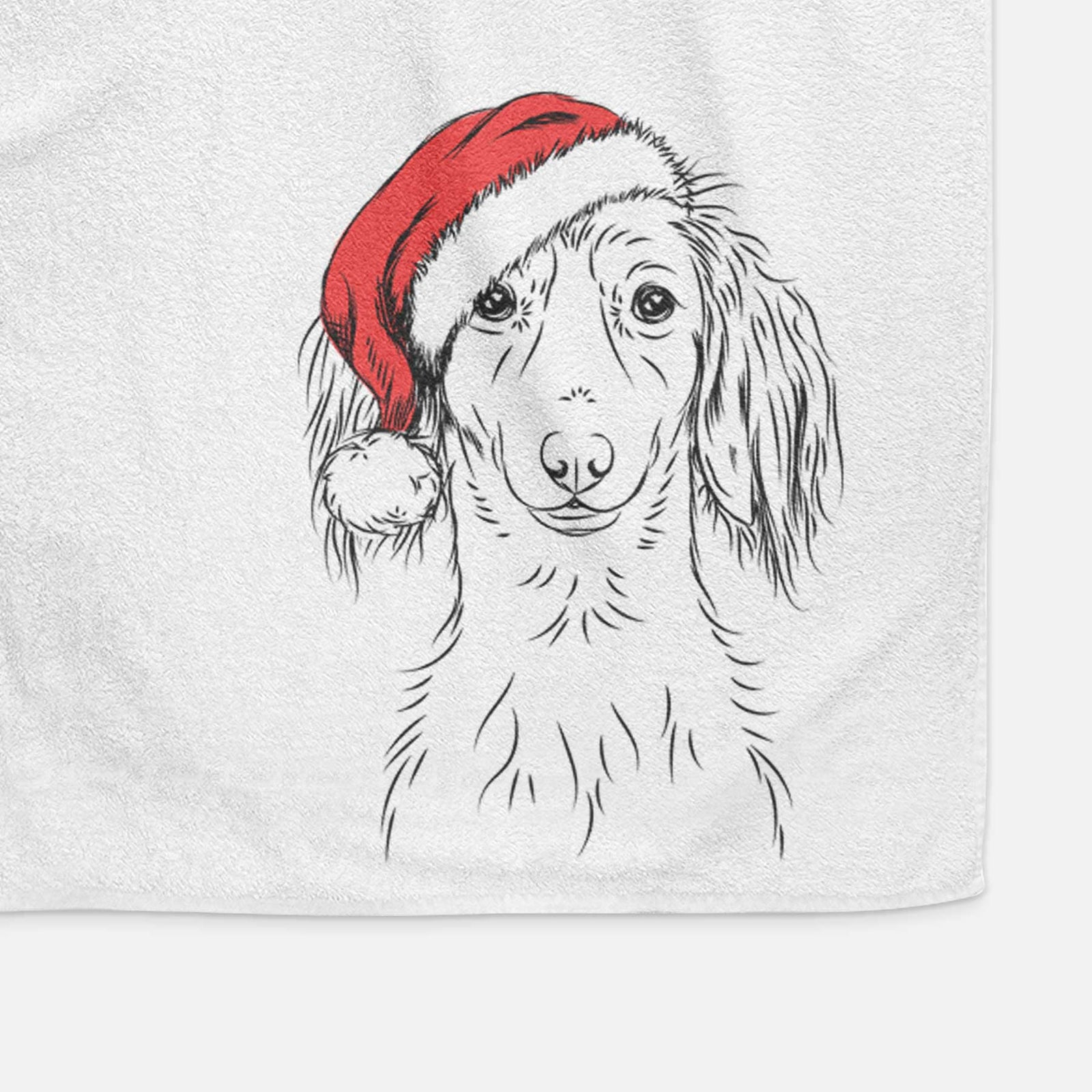 Roux the Long Haired Dachshund Decorative Hand Towel