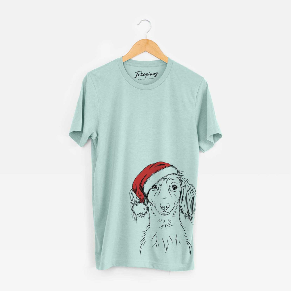 Santa Roux the Long Haired Dachshund - Unisex Crewneck