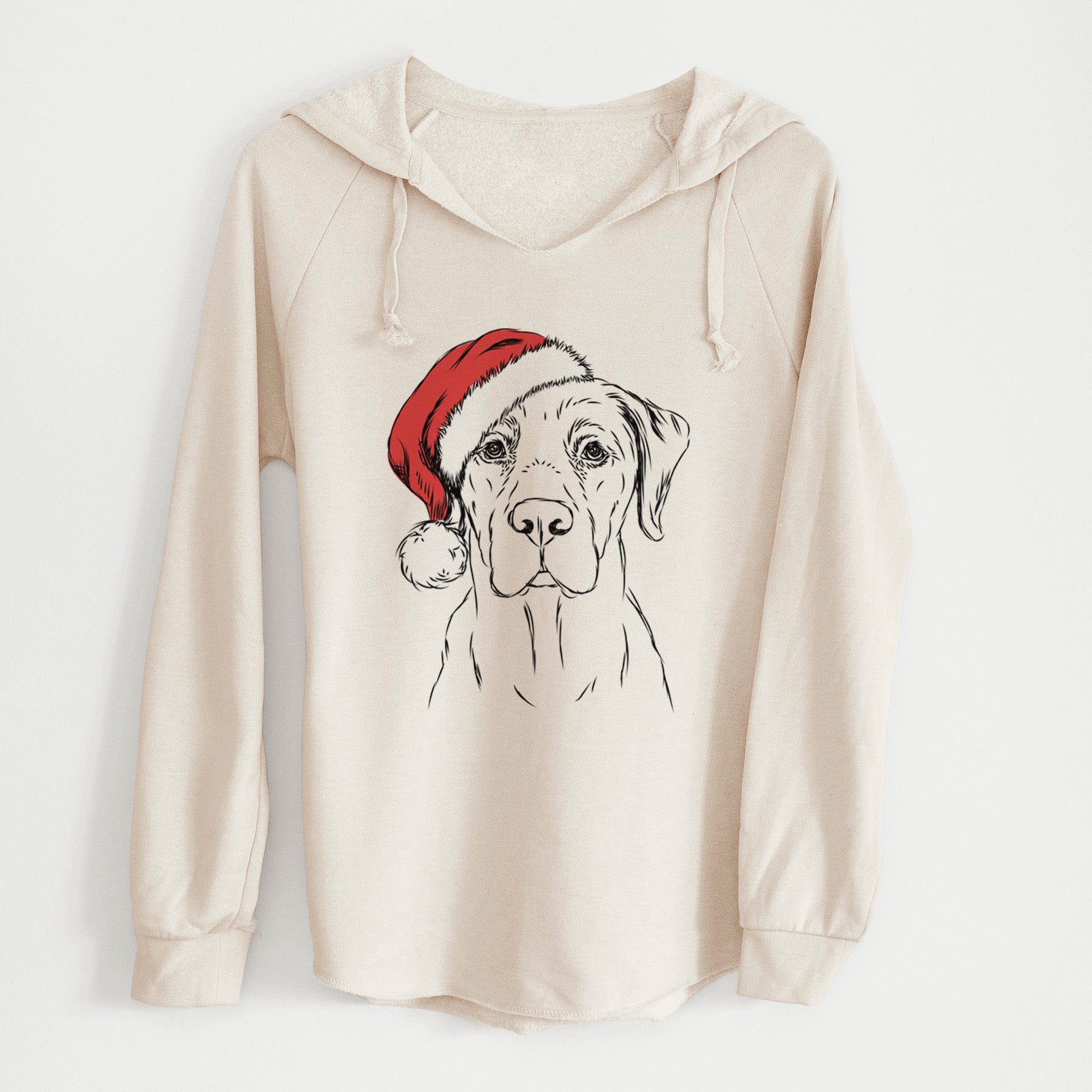 Santa Rowdy the Labrador Retriever - Cali Wave Hooded Sweatshirt