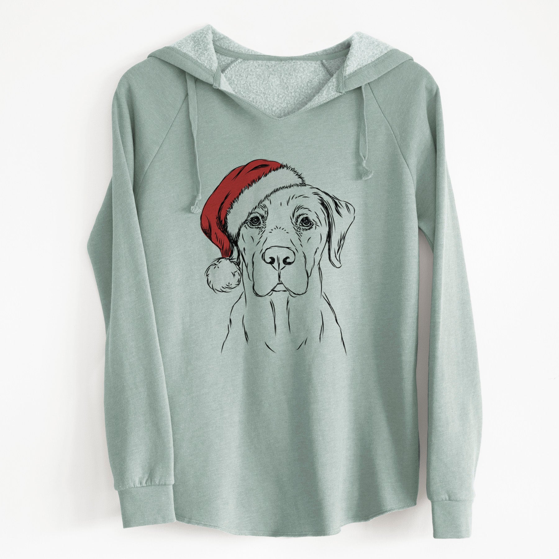 Santa Rowdy the Labrador Retriever - Cali Wave Hooded Sweatshirt