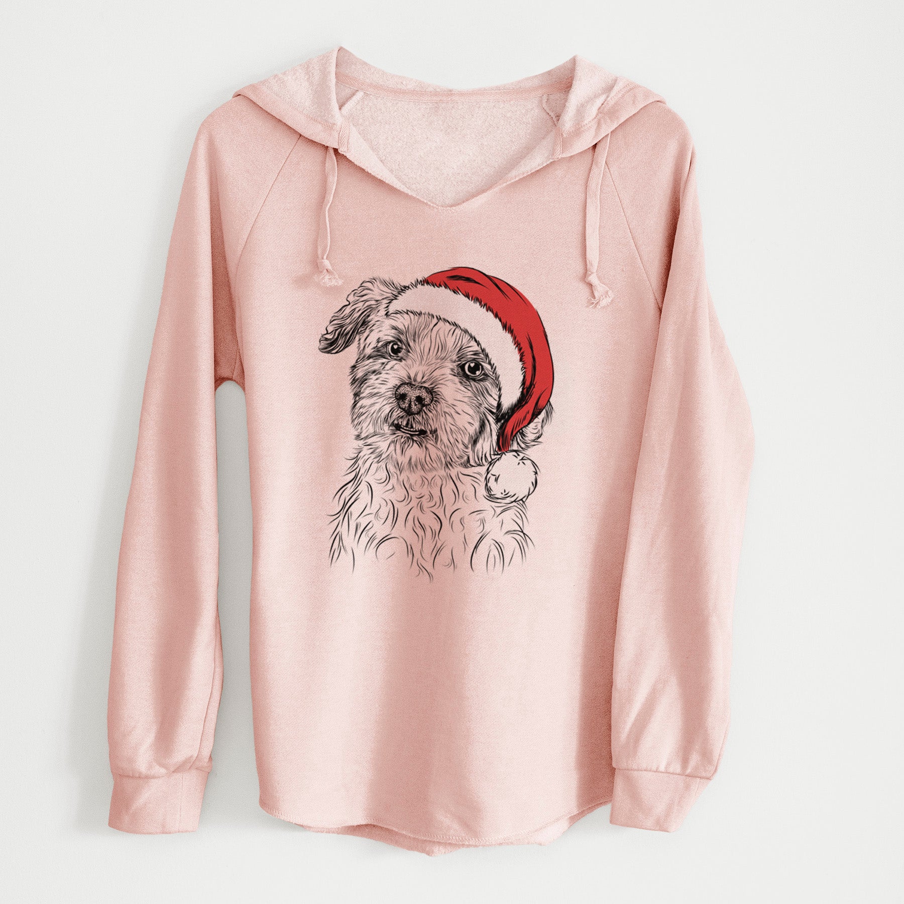 Santa Roxie the Schnauzer Shih Tzu Mix - Cali Wave Hooded Sweatshirt