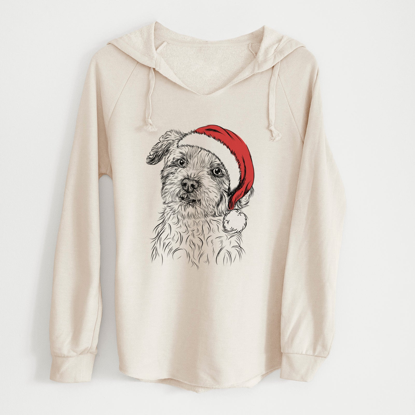 Santa Roxie the Schnauzer Shih Tzu Mix - Cali Wave Hooded Sweatshirt