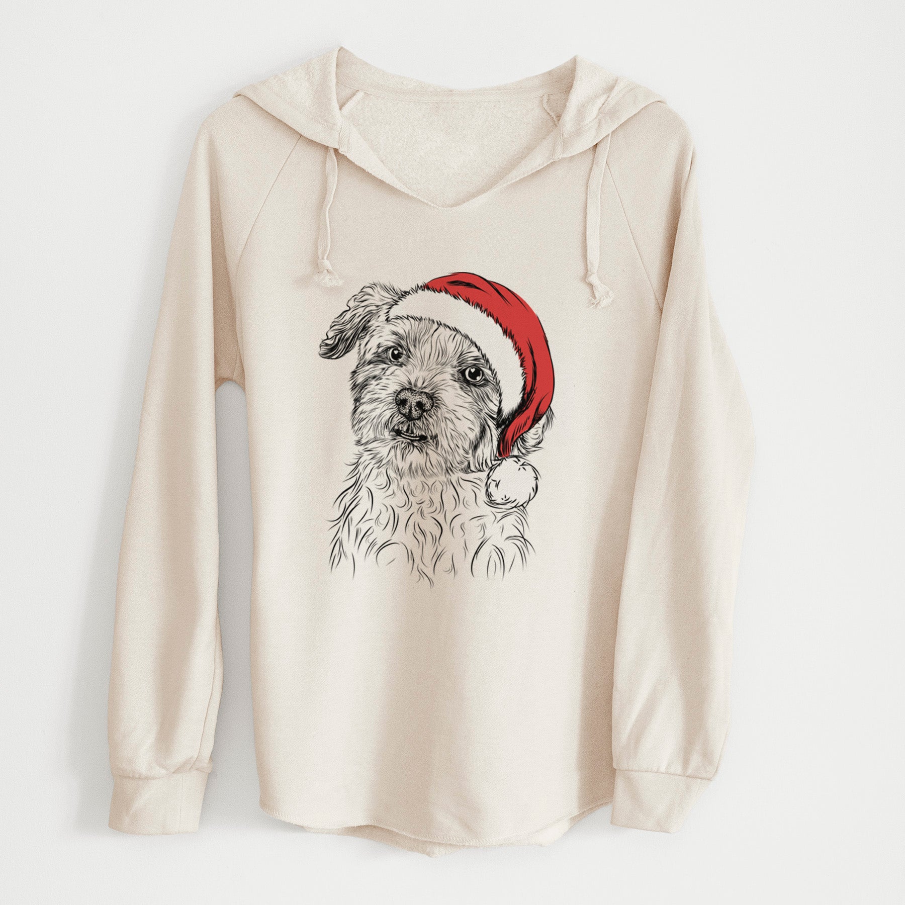 Santa Roxie the Schnauzer Shih Tzu Mix - Cali Wave Hooded Sweatshirt