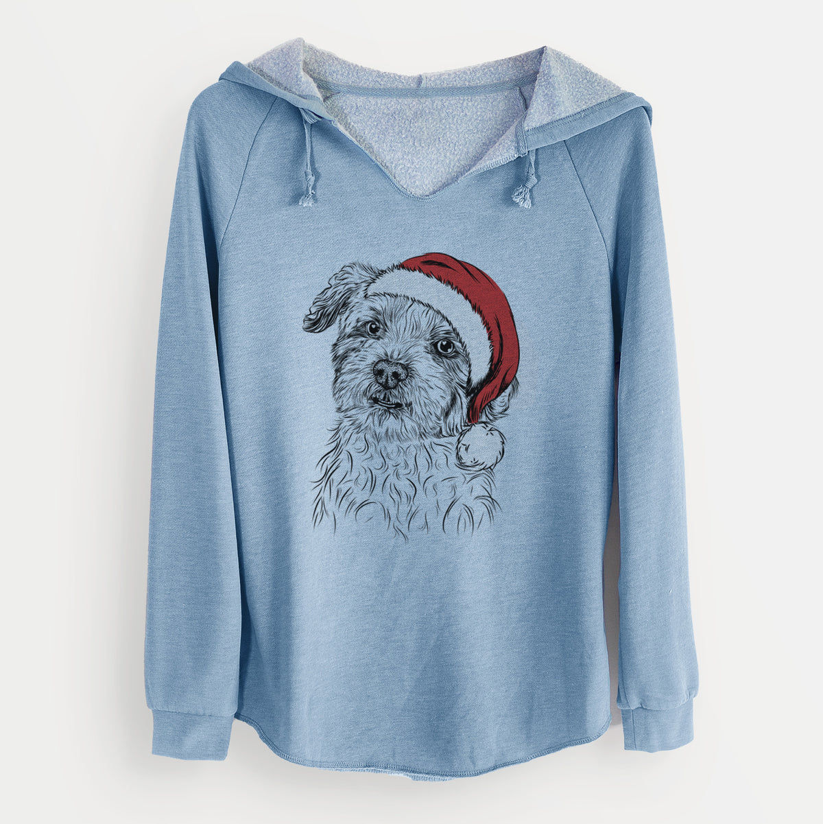 Santa Roxie the Schnauzer Shih Tzu Mix - Cali Wave Hooded Sweatshirt