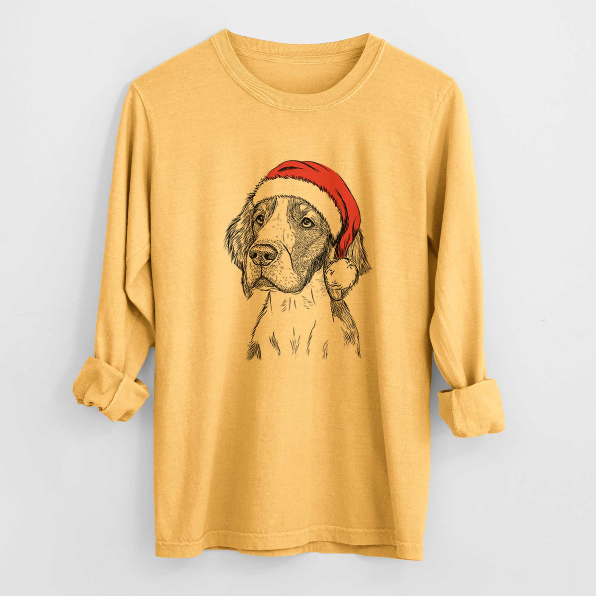 Santa Roxy the Welsh Springer Spaniel - Heavyweight 100% Cotton Long Sleeve
