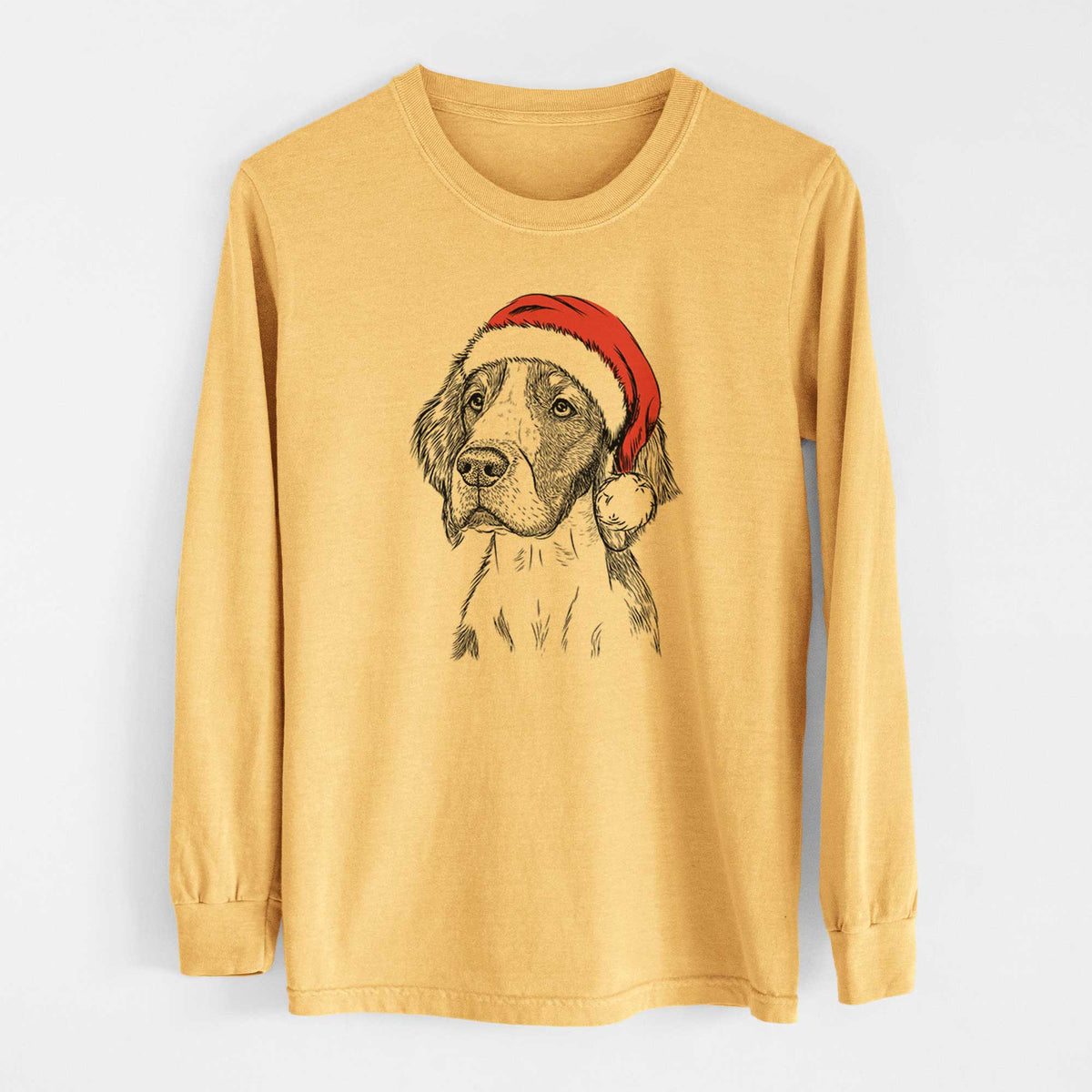 Santa Roxy the Welsh Springer Spaniel - Heavyweight 100% Cotton Long Sleeve