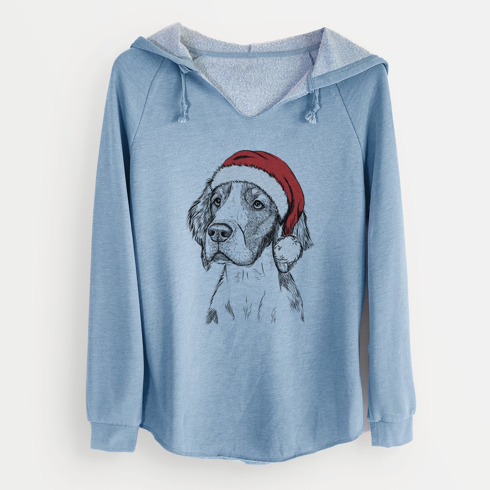 Santa Roxy the Welsh Springer Spaniel - Cali Wave Hooded Sweatshirt