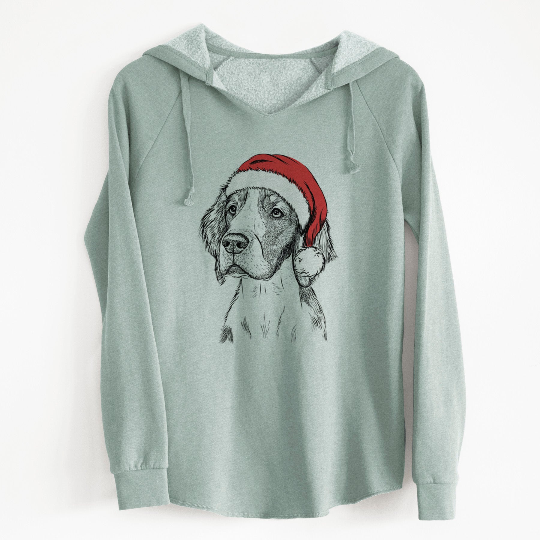 Santa Roxy the Welsh Springer Spaniel - Cali Wave Hooded Sweatshirt