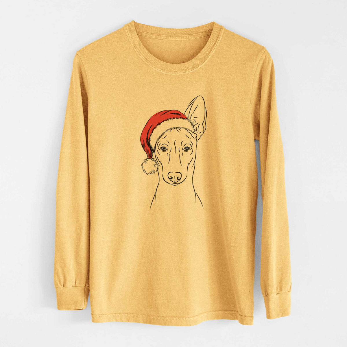 Santa Ruadh the Pharaoh Hound - Heavyweight 100% Cotton Long Sleeve