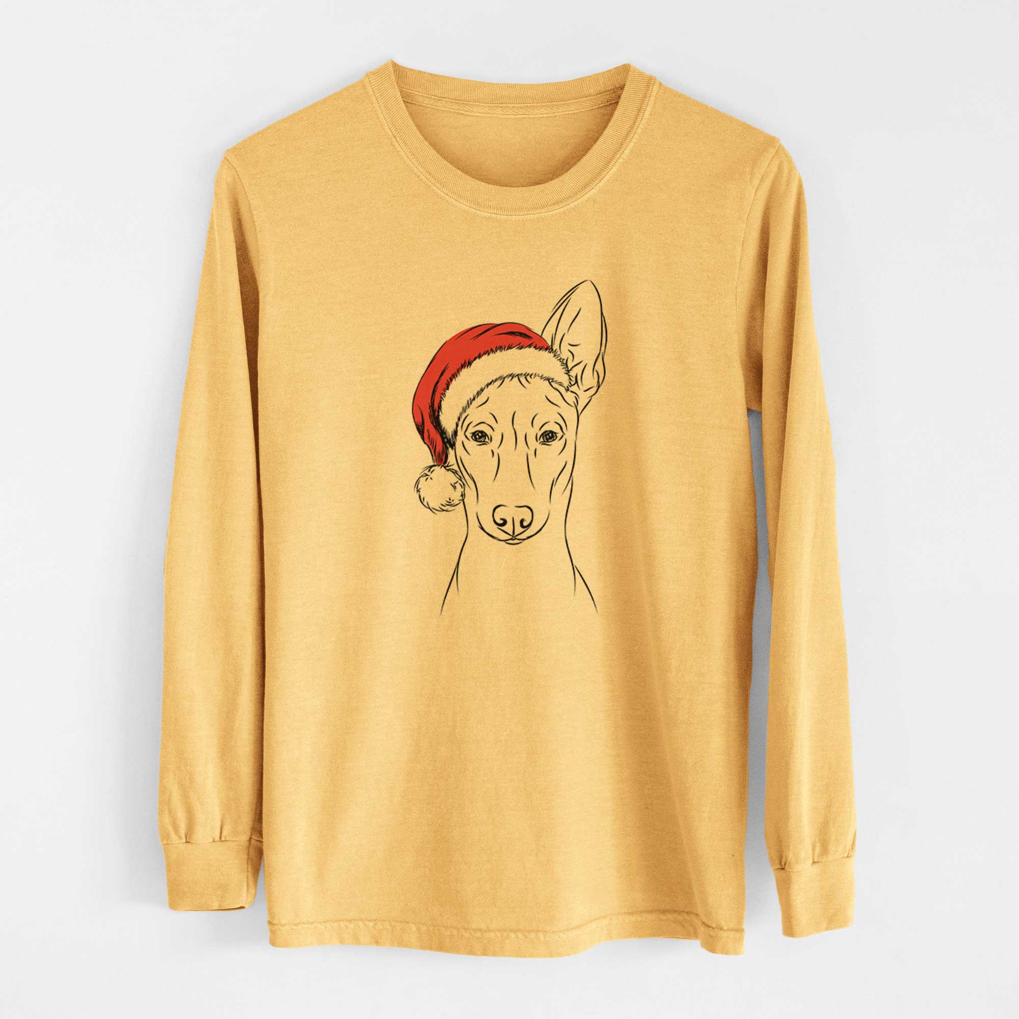 Santa Ruadh the Pharaoh Hound - Heavyweight 100% Cotton Long Sleeve