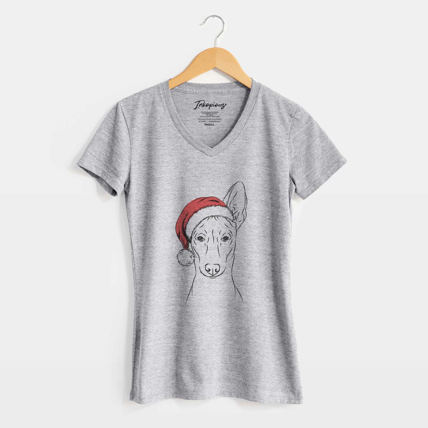 Santa Ruadh the Pharaoh Hound - Women's V-neck Shirt