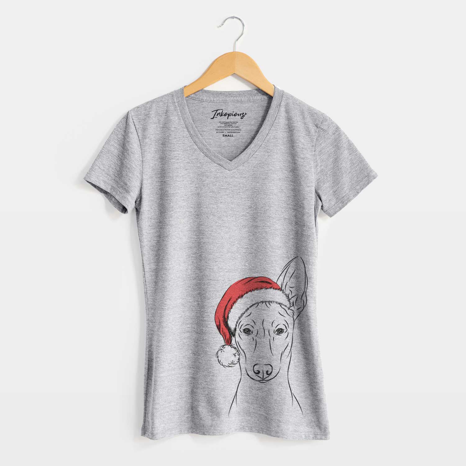 Santa Ruadh the Pharaoh Hound - Women's V-neck Shirt