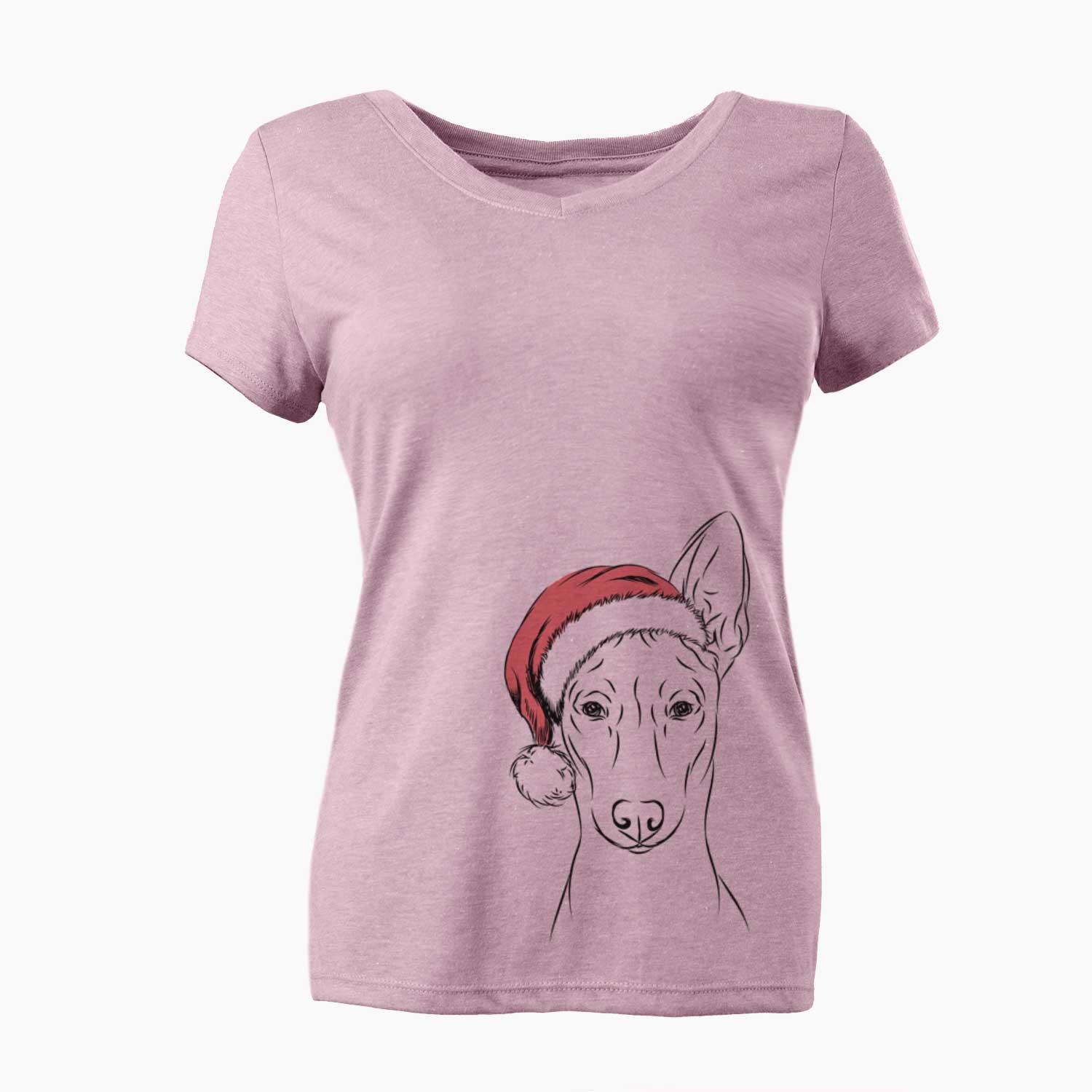 Santa Ruadh the Pharaoh Hound - Women's V-neck Shirt