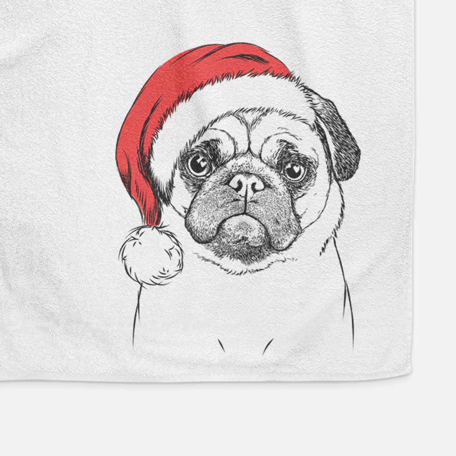 Ruby the Pug Decorative Hand Towel