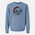 Santa Ruby the Pug - Unisex Pigment Dyed Crew Sweatshirt