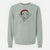 Santa Ruby the Vizsla - Unisex Pigment Dyed Crew Sweatshirt