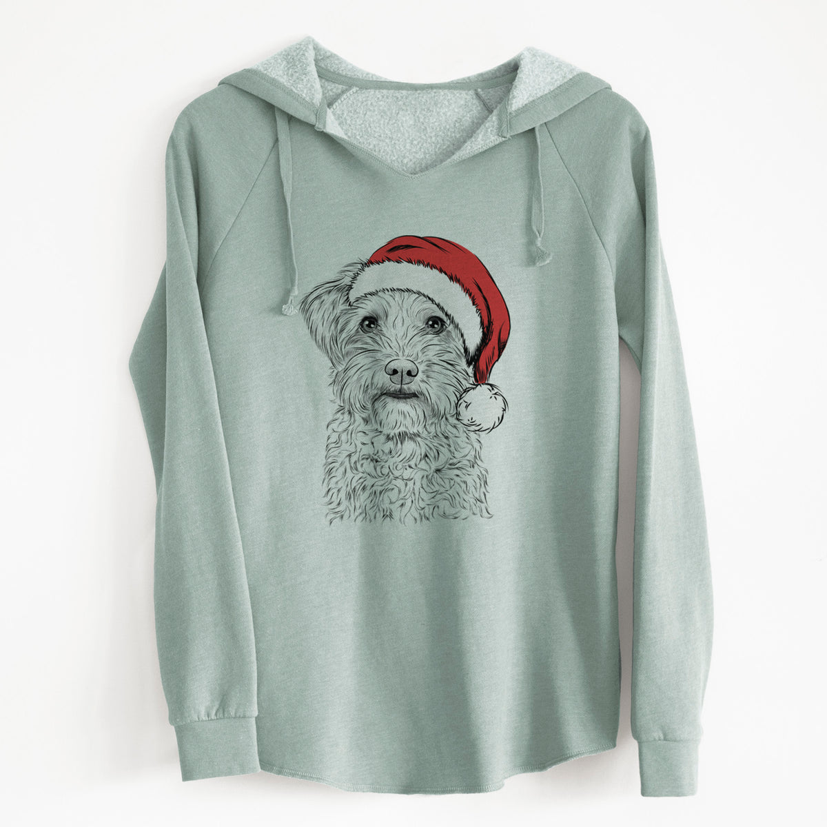Santa Rudy the Schnoodle - Cali Wave Hooded Sweatshirt