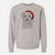 Santa Rudy the Schnoodle - Unisex Pigment Dyed Crew Sweatshirt