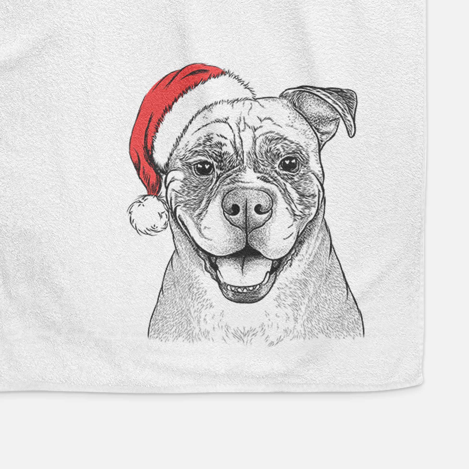 Rufus the American Bulldog Decorative Hand Towel