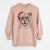 Santa Rufus the American Bulldog - Unisex Pigment Dyed Crew Sweatshirt