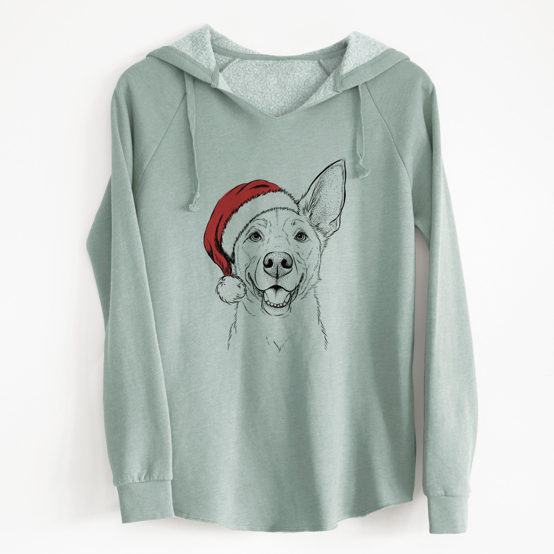 Santa Rumley the Kelpie Mix - Cali Wave Hooded Sweatshirt